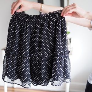 Sezane polka dot skirt
